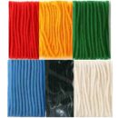 Cotton Wicks for Diya – Multicolor (White, Green, Yellow, Red, Black, Blue) | Premium Long-Lasting Batti for Pooja, Temple & Home Use | Handmade Cotton Wicks for Lamps (pack of 1200 pcs / Each 200 pcs