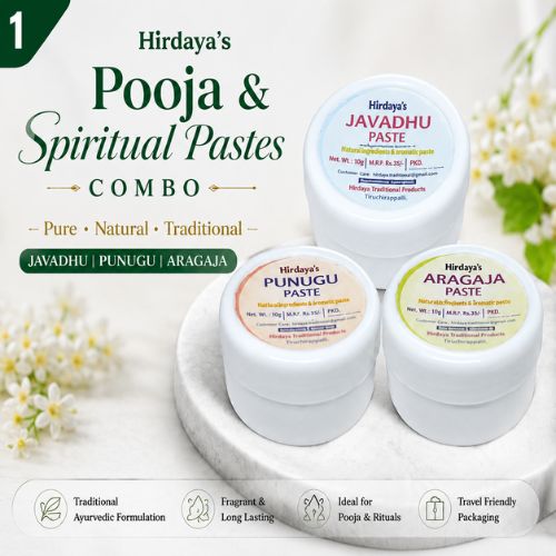 Traditional Javadhu Paste, Aragaja Paste & Punugu Paste Combo Pack (10g Each) | Long Lasting Natural Fragrance | Alcohol Free Temple & Daily Use Perfume Paste for Men & Women | Pack of 3 - Image 2
