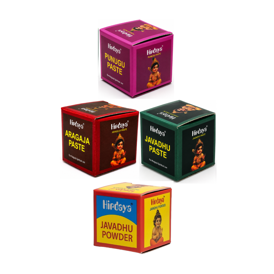 Javadhu Paste / Arakaja Paste / Punugu Paste & Javadhu powder Combo Pack (4*2g ) – Spiritual Fragrance for Daily Pooja & Temple Use - Image 3