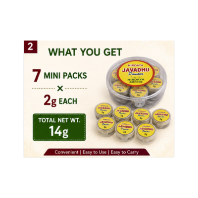 Hirdaya Javadhu Powder for Pooja – Natural Herbal Fragrance -2+Gram ( pack of 7 )